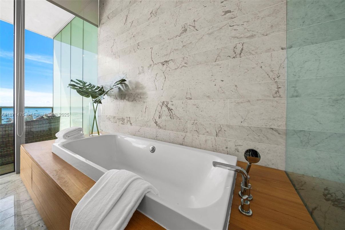 Bathroom, Interior, Marble Walls, Water