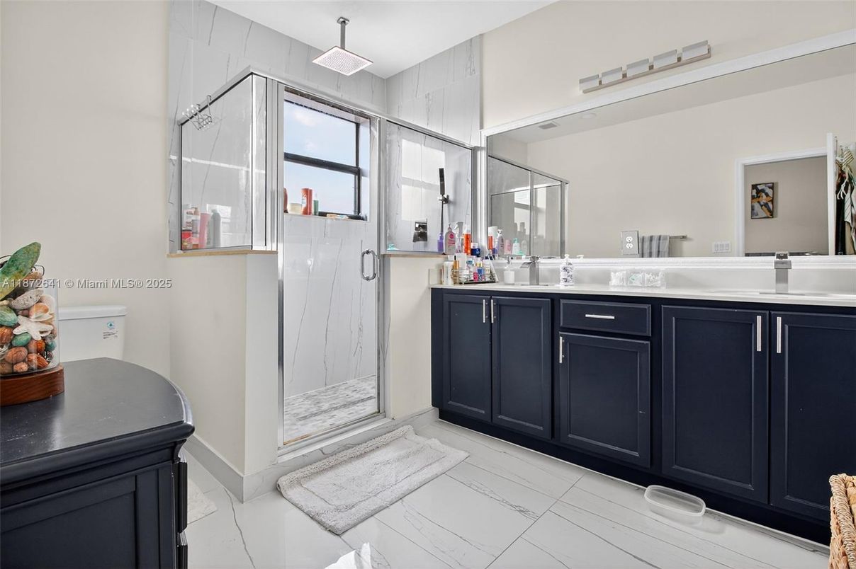 Bathroom, Glass Shower, Interior, Marble