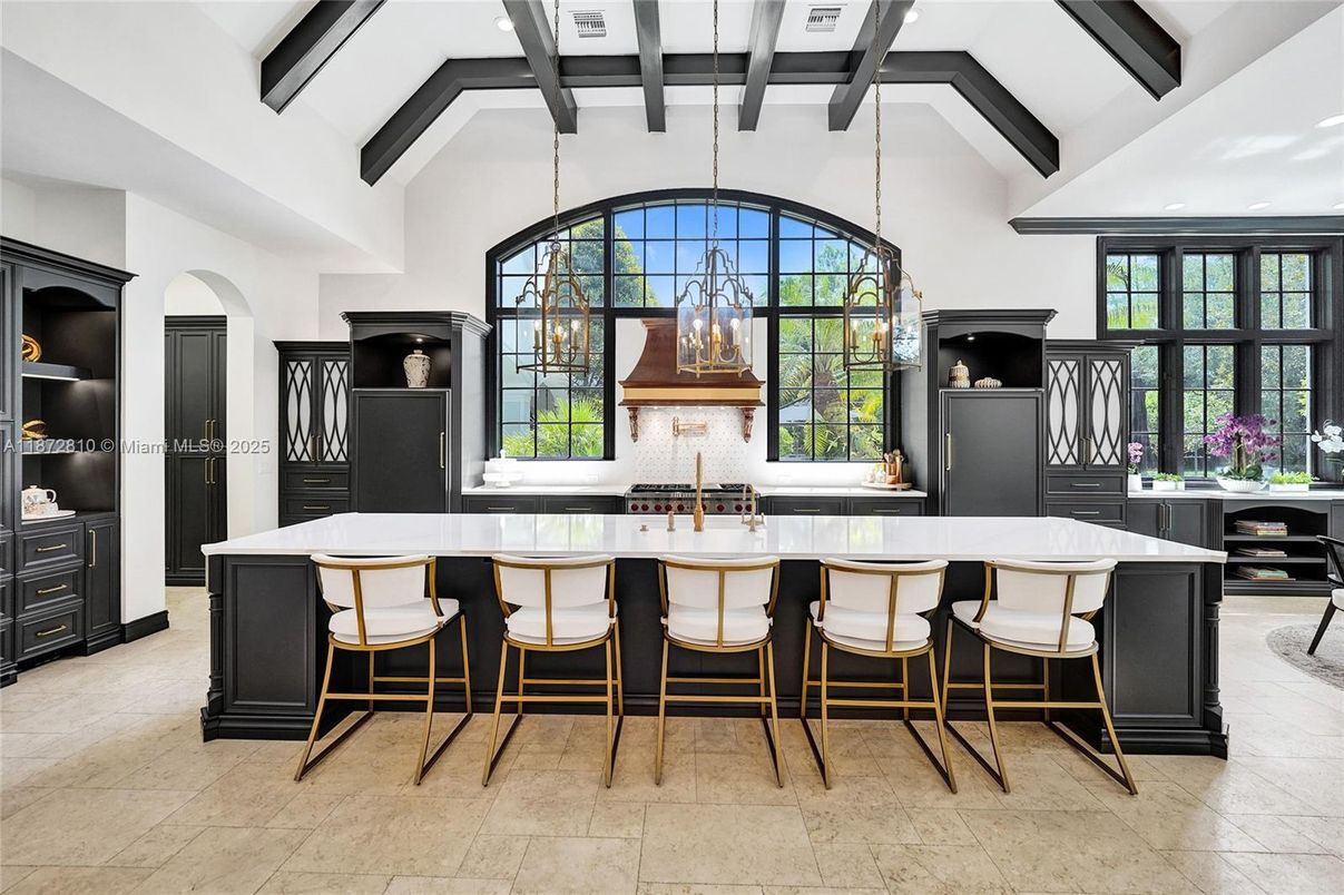 Interior, Pendant Lights, Recessed Lighting, Wooden Beams
