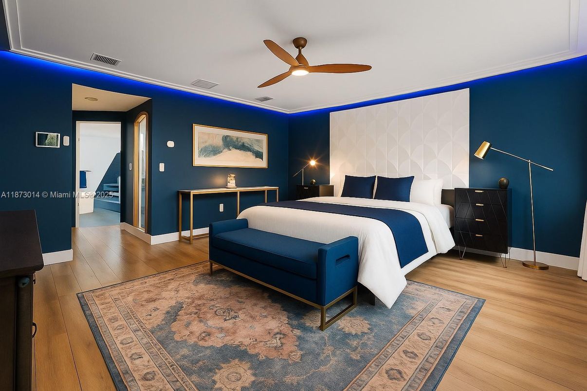 Bedroom, Interior, Wood Texture Flooring