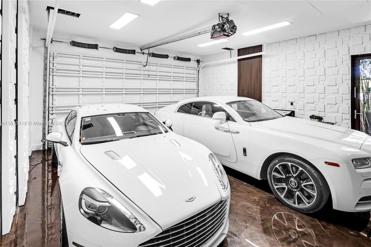 Garage, Interior, Recessed Lighting, Stone Walls