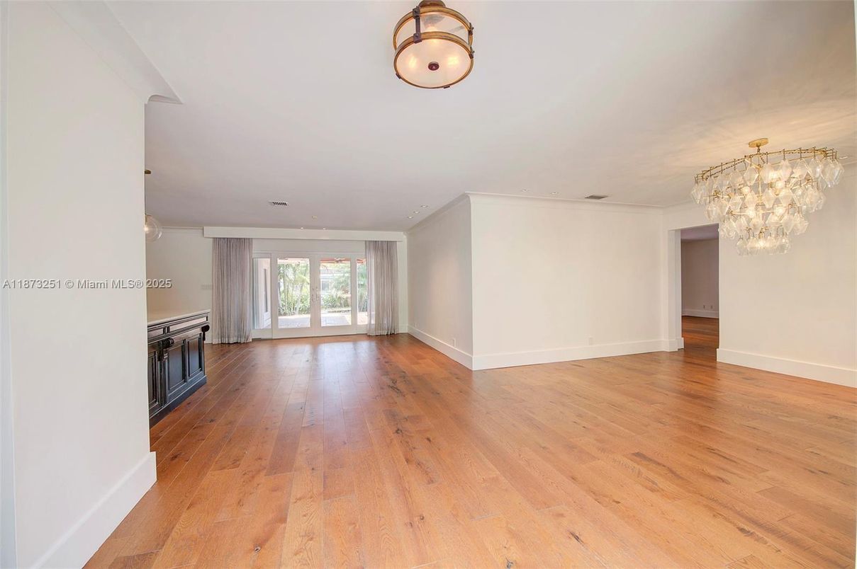 Chandelier, Empty room, Interior, Wood Texture Flooring