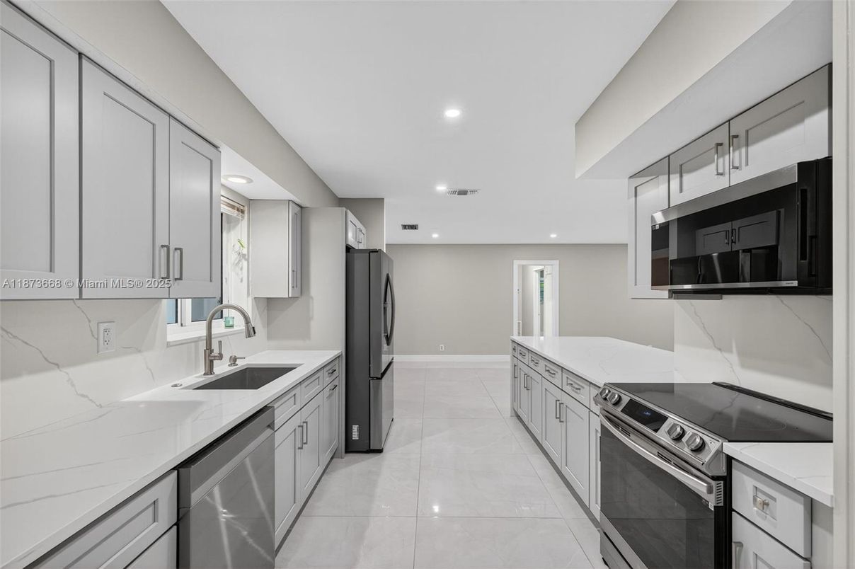 Interior, Kitchen, Recessed Lighting, Stainless Steel Appliances