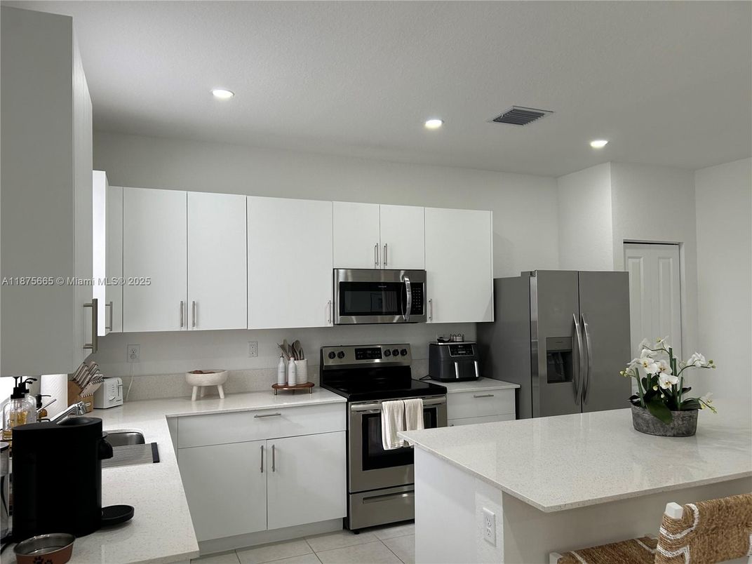Interior, Kitchen, Recessed Lighting, Stainless Steel Appliances