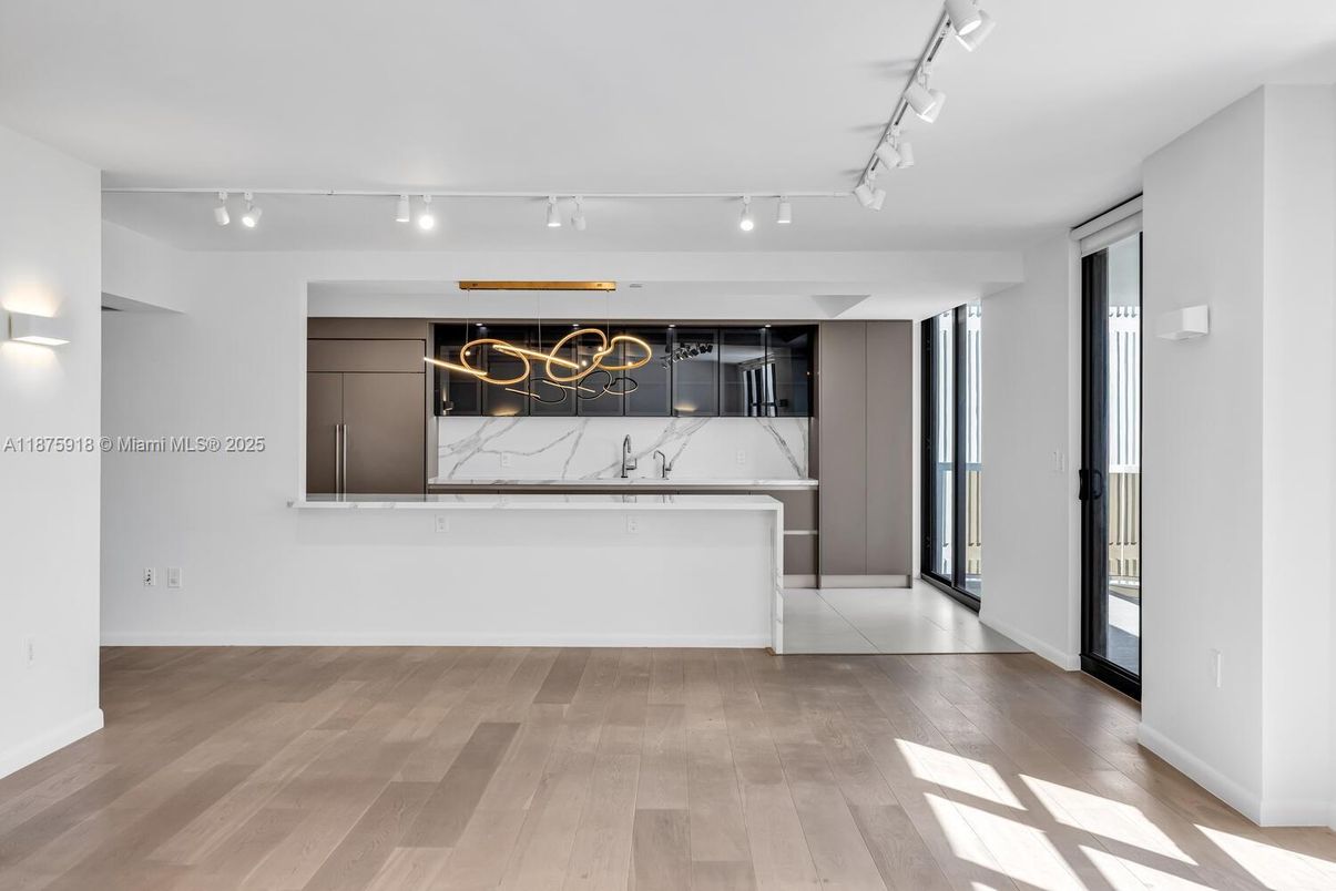 Interior, Marble Walls, Wood Texture Flooring