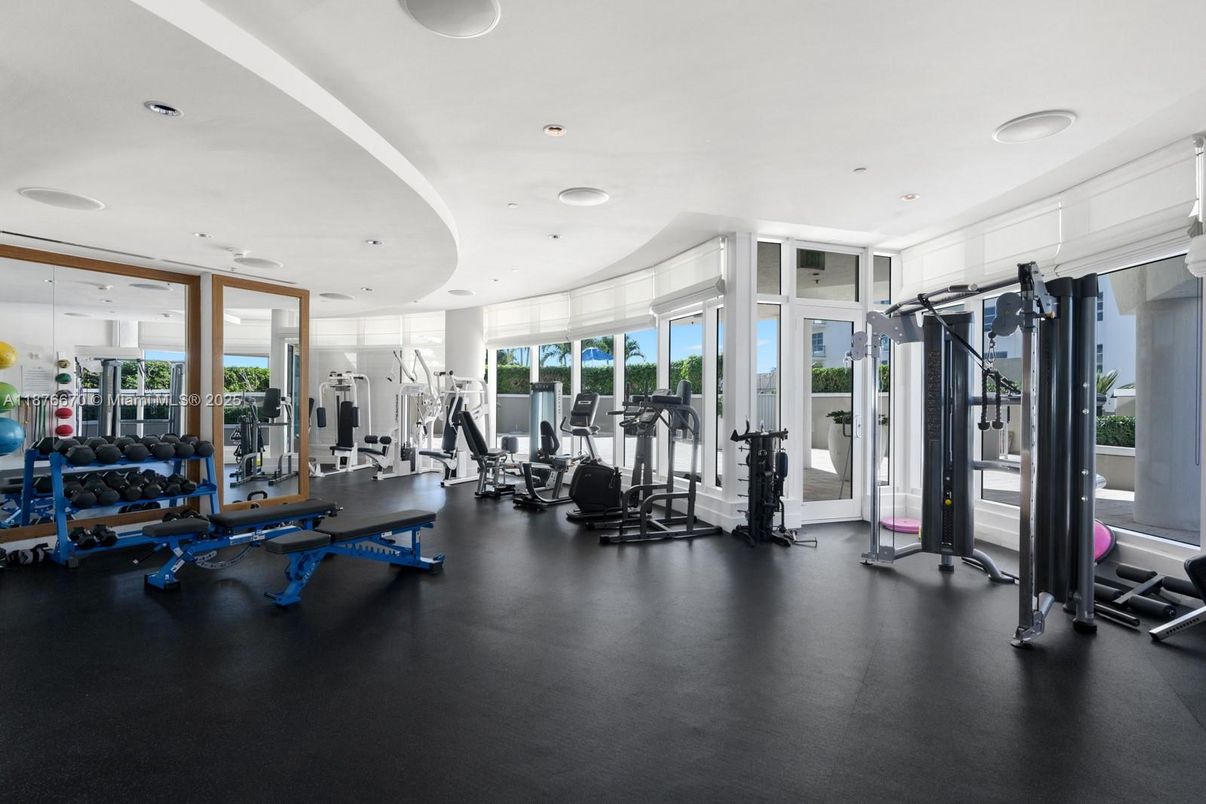 Fitness Equipment, Gym, Interior, Recessed Lighting