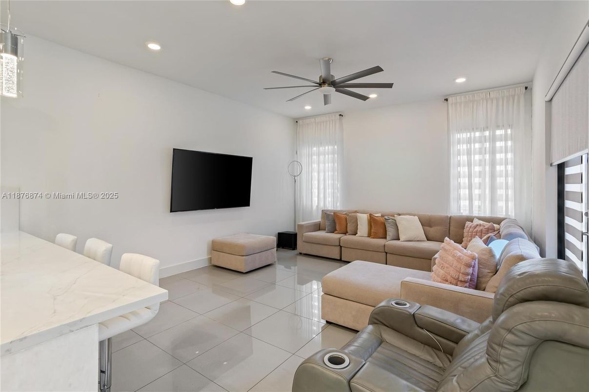 Interior, Living room, Recessed Lighting