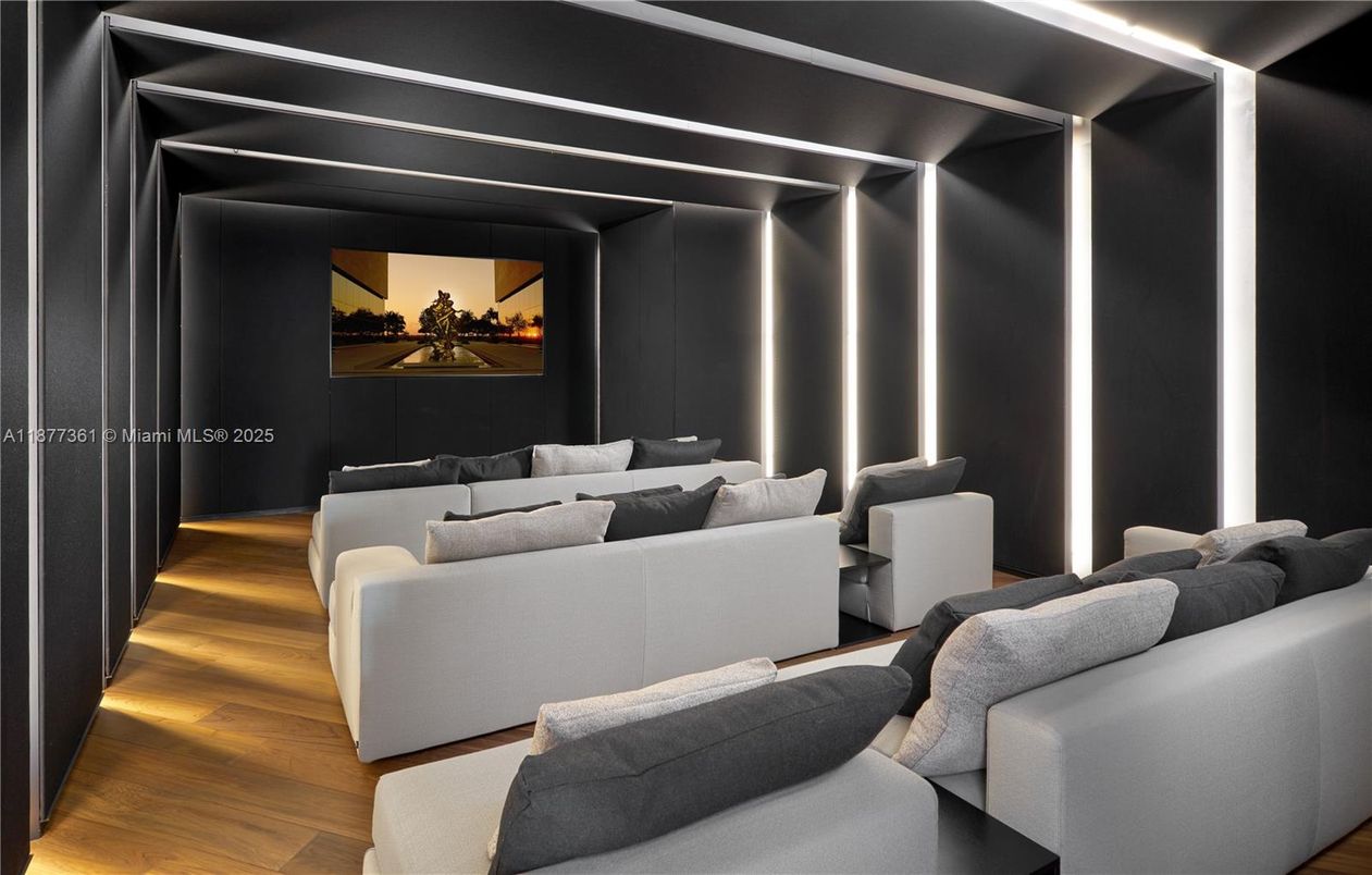Interior, Theatre Room, Wood Texture Flooring