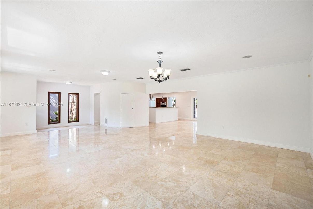 Chandelier, Empty room, Interior