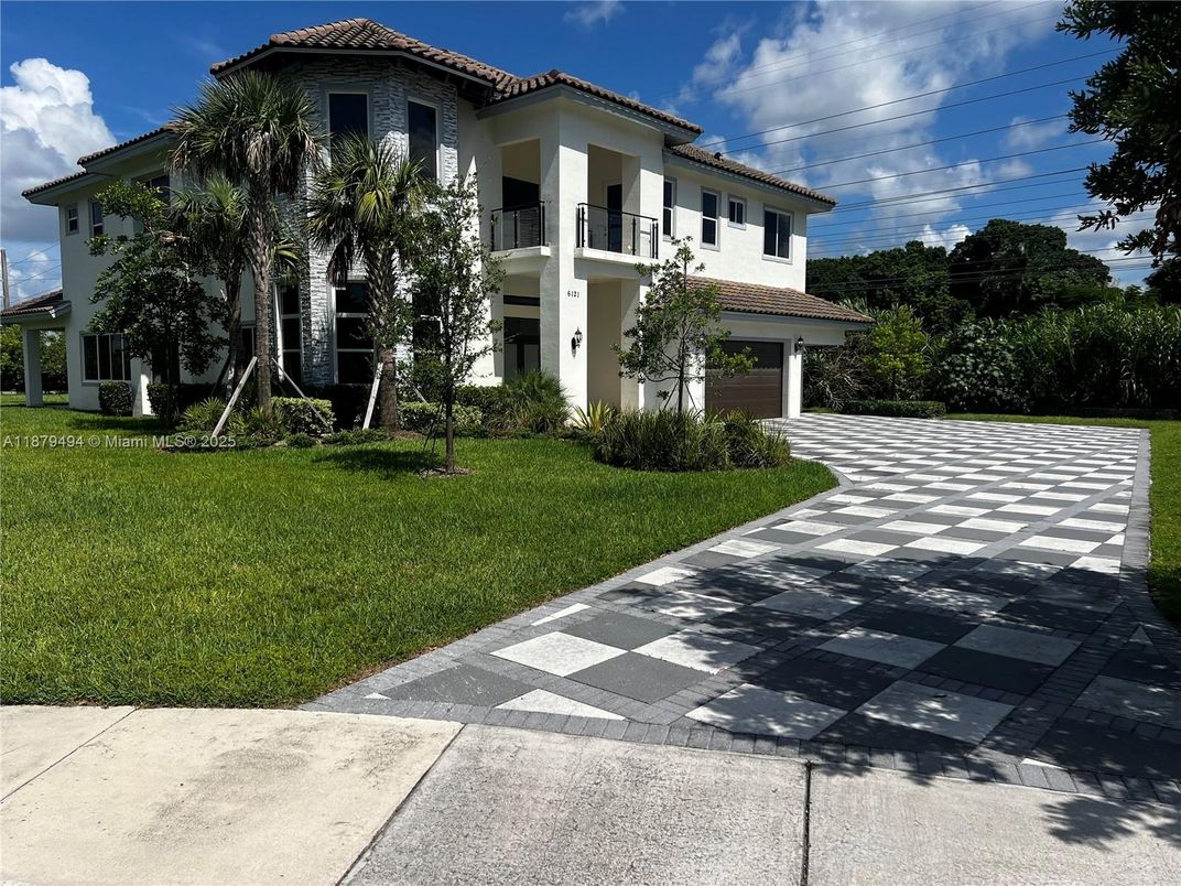Attached, Backyard, Exterior, Facade, Mediterranean