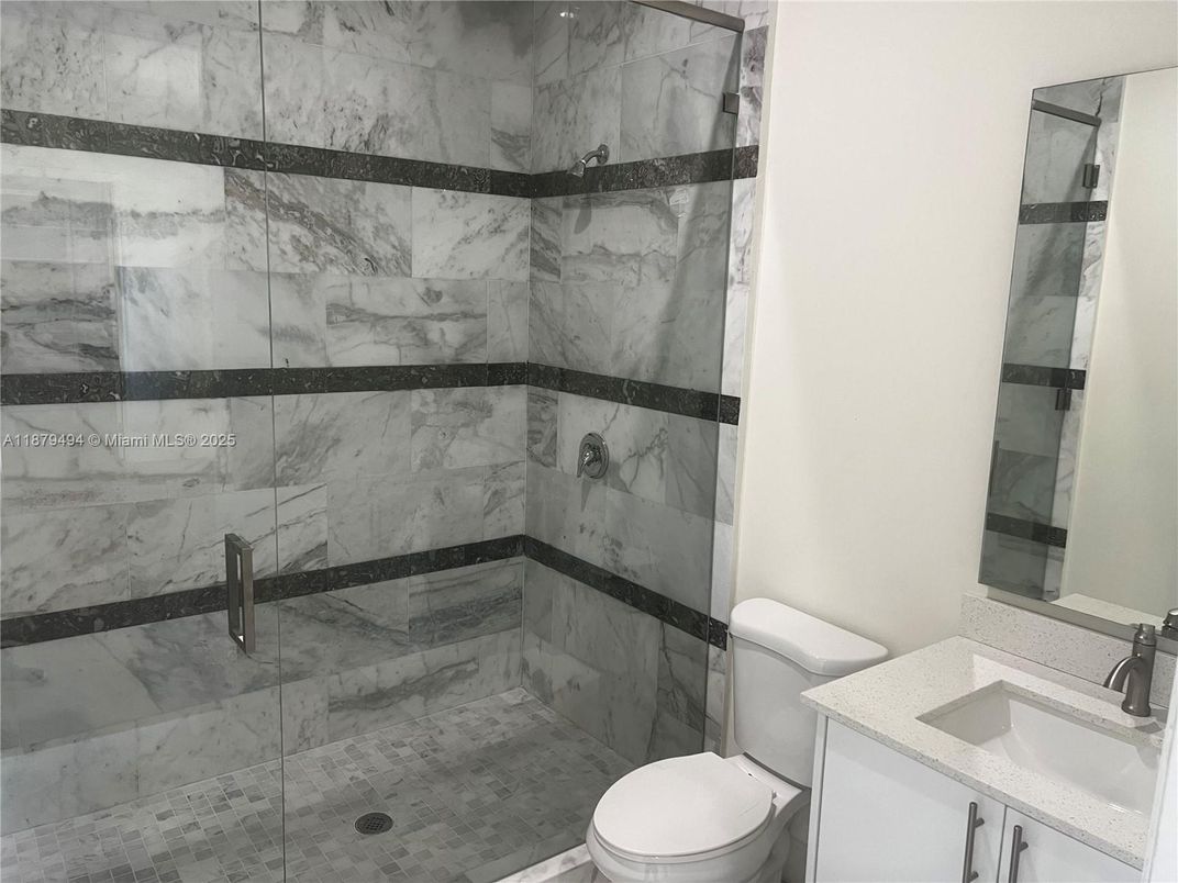 Bathroom, Glass Shower, Interior, Marble Walls