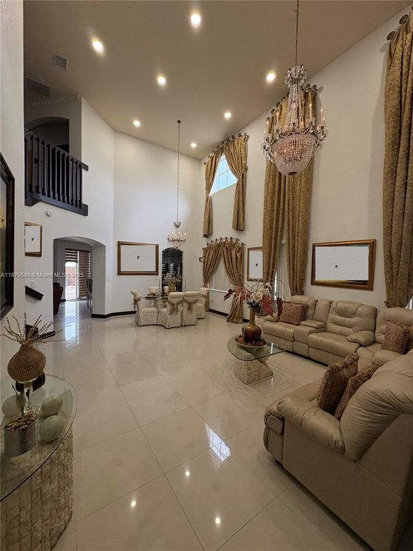 Chandelier, Fireplace, Interior, Living room, Recessed Lighting