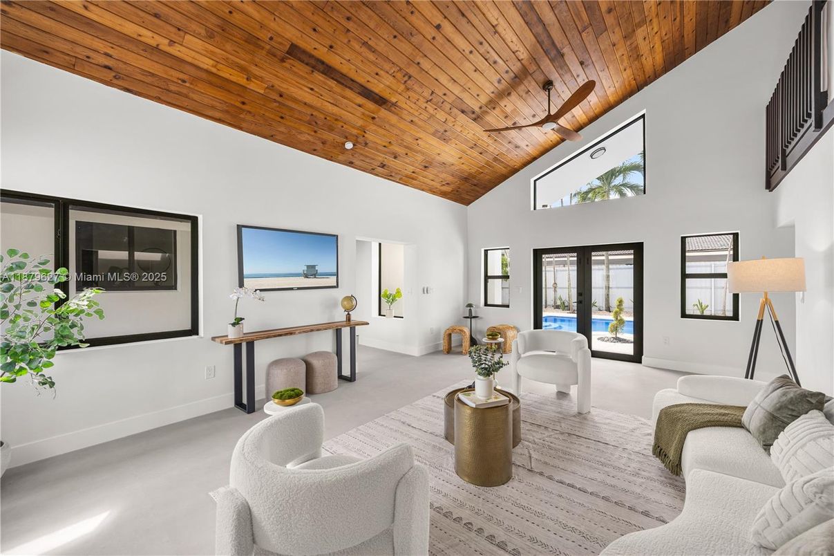 Interior, Living room, Wooden Ceilings