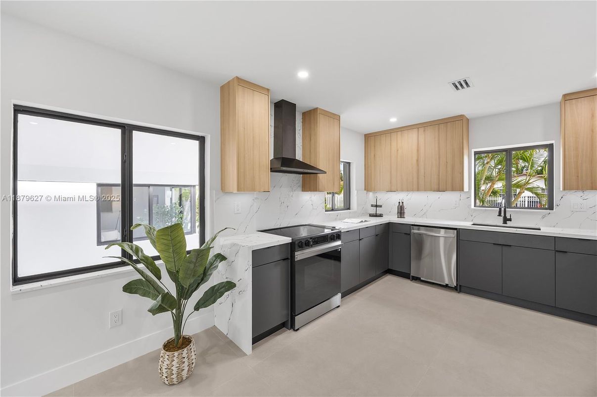 Interior, Kitchen, Recessed Lighting, Stainless Steel Appliances