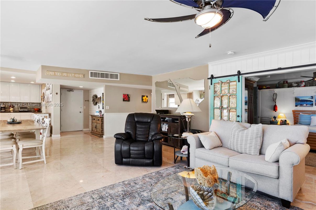 Dining room, Interior, Kitchen, Living room, Recessed Lighting