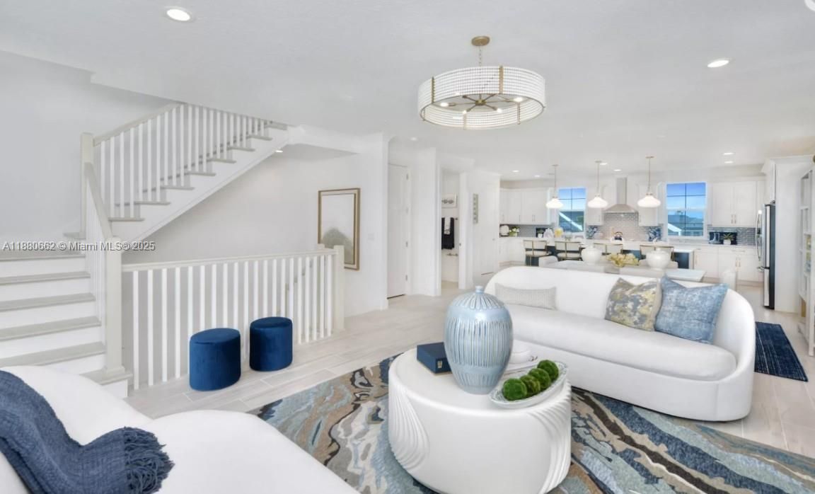 Dining room, Interior, Kitchen, Living room, Pendant Lights, Recessed Lighting, Stainless Steel Appliances