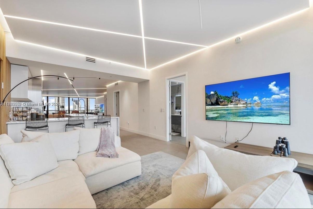 Interior, Living room, Recessed Lighting