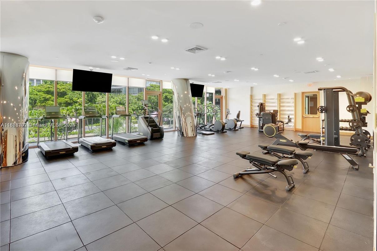 Fitness Equipment, Gym, Interior, Recessed Lighting