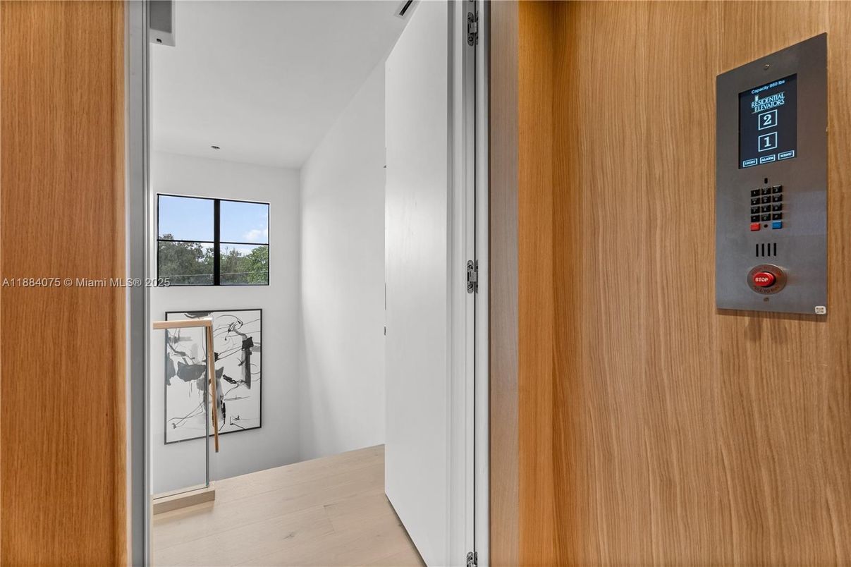 Elevator, Interior, Wood Texture Flooring, Wooden Walls