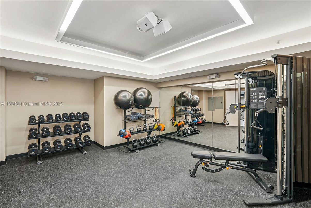 Fitness Equipment, Interior, Recessed Lighting