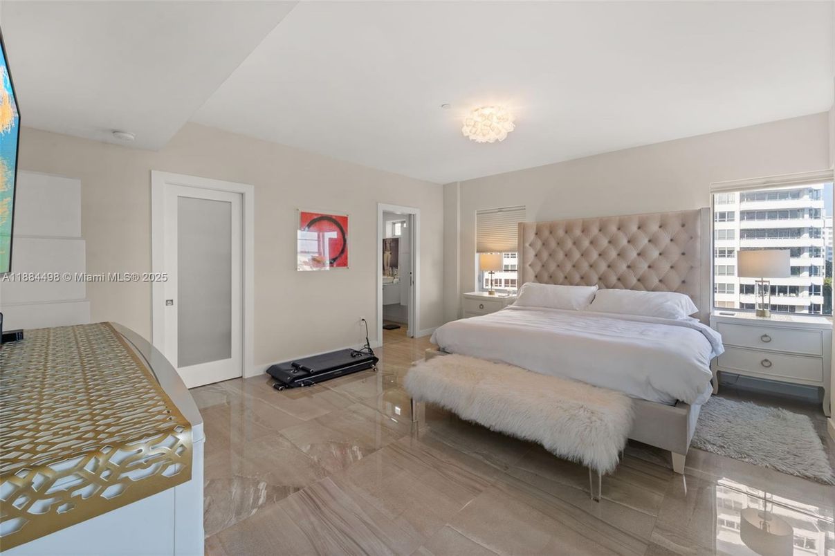 Bedroom, Chandelier, Interior