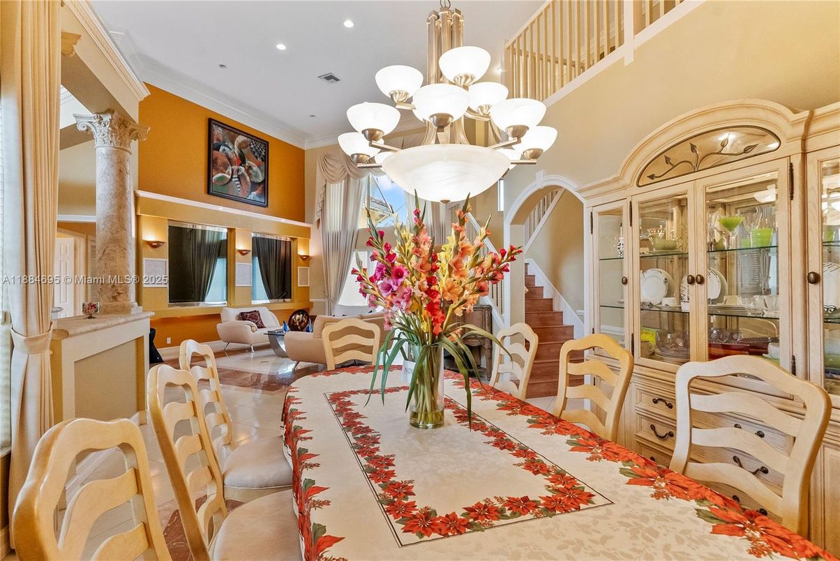 Chandelier, Dining room, Interior, Recessed Lighting