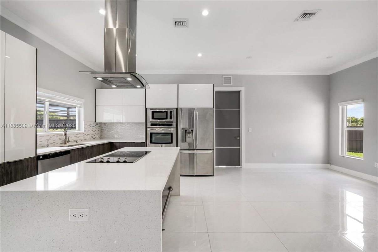 Interior, Kitchen, Recessed Lighting, Stainless Steel Appliances