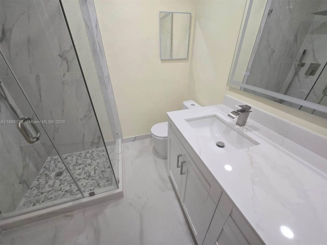 Bathroom, Glass Shower, Interior, Marble Walls