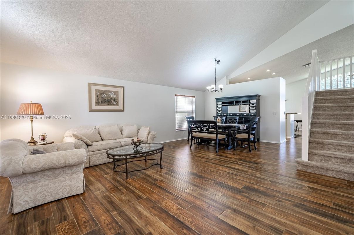 Chandelier, Dining room, Interior, Living room, Recessed Lighting, Wood Texture Flooring