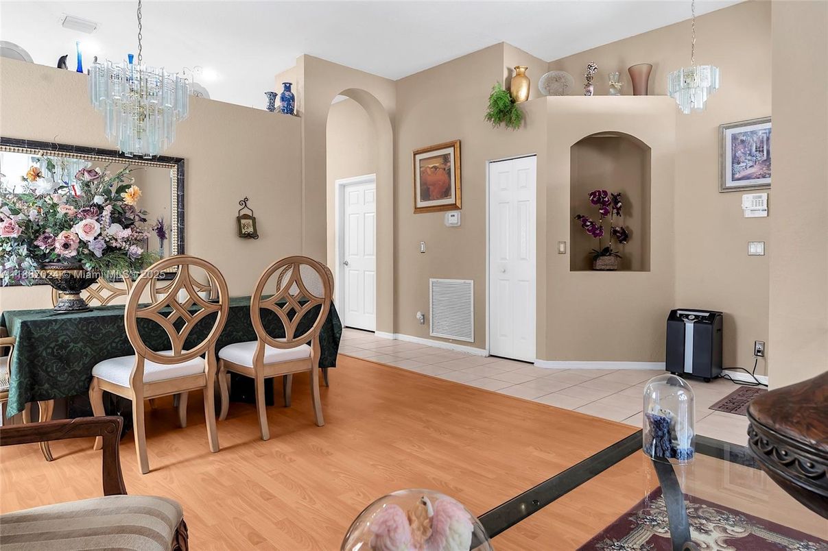 Chandelier, Dining room, Interior, Pendant Lights, Wood Texture Flooring