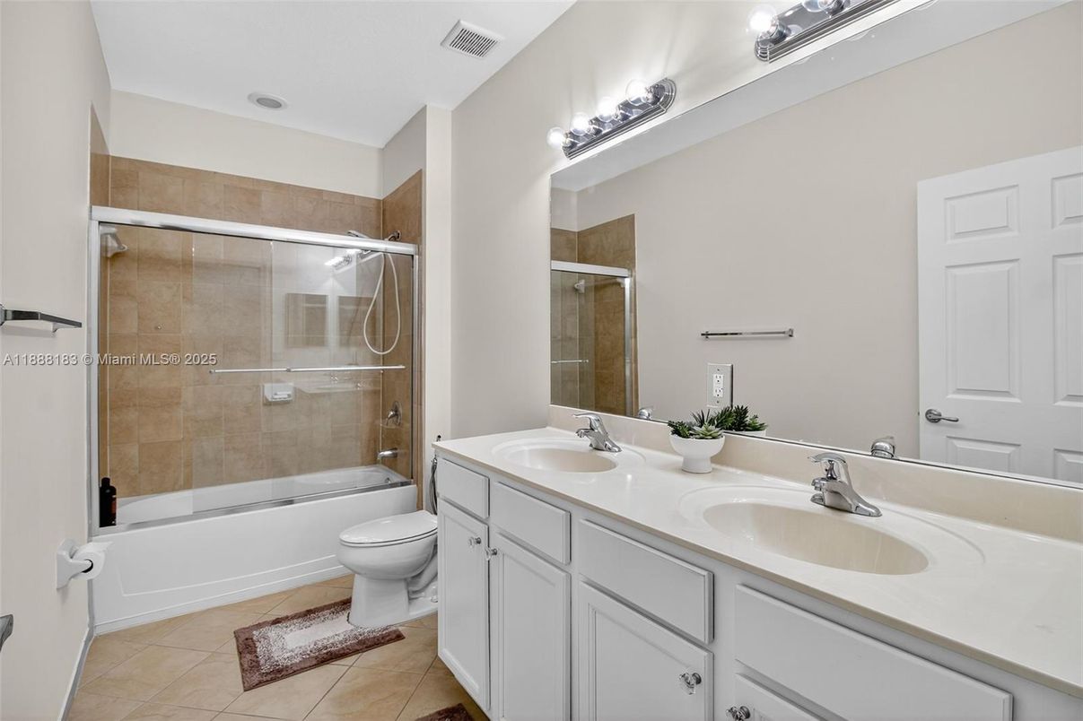 Bathroom, Dual Sink Vanities, Glass Shower, Interior