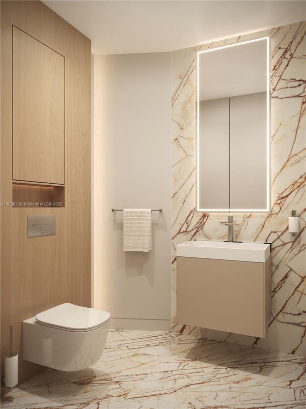 Bathroom, Interior, Marble, Marble Walls