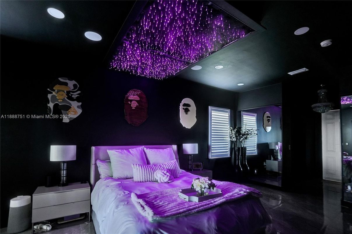 Bedroom, Interior, Recessed Lighting