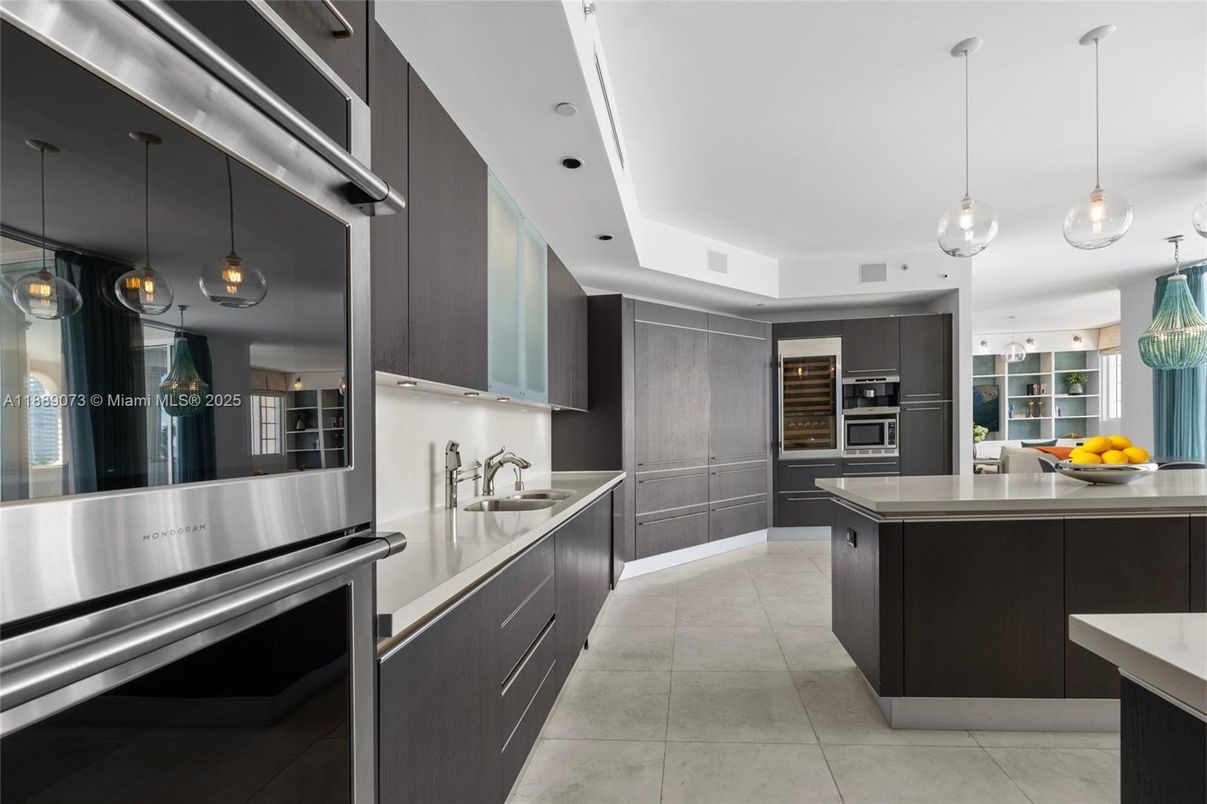 Interior, Kitchen, Pendant Lights, Recessed Lighting, Stainless Steel Appliances