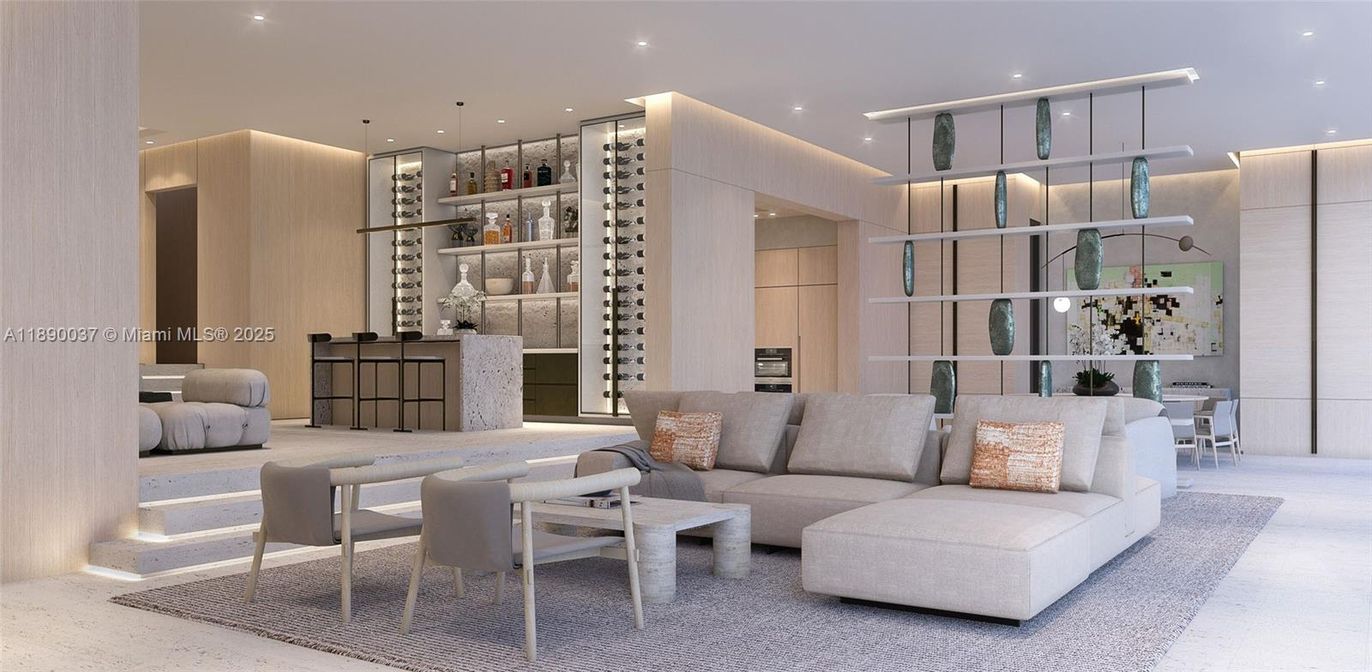 Interior, Living room, Recessed Lighting