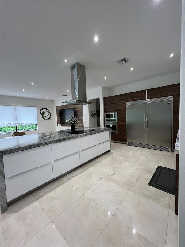 Interior, Kitchen, Recessed Lighting, Stainless Steel Appliances