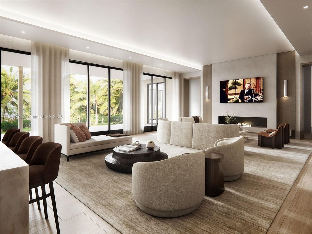 Fireplace, Interior, Living room, Recessed Lighting