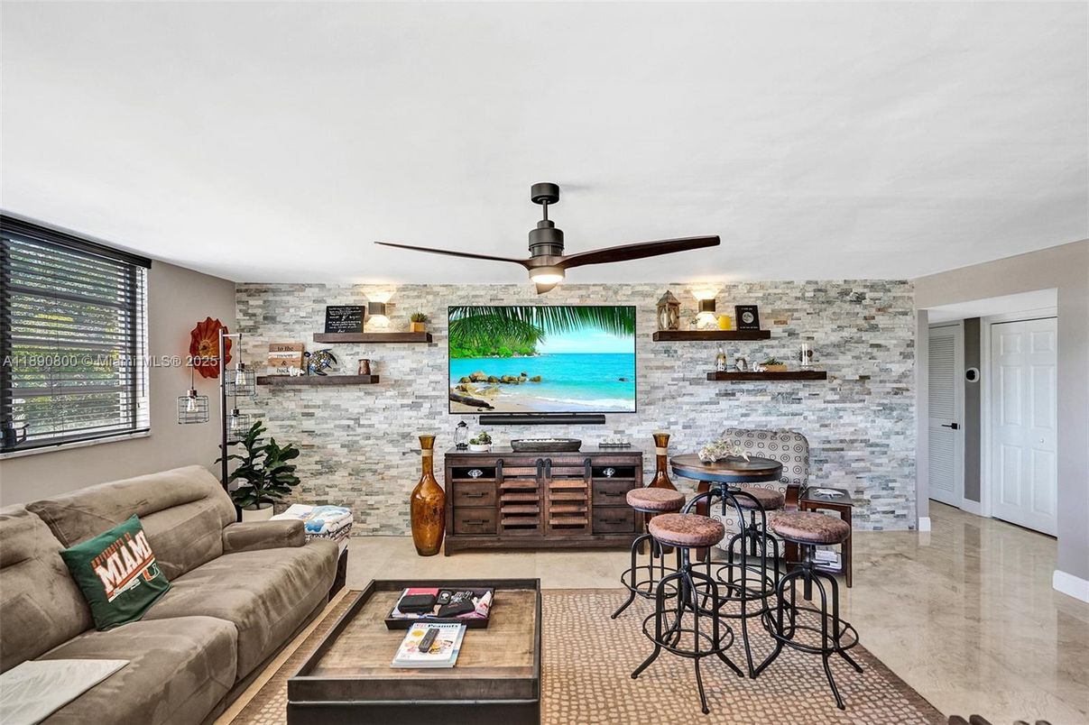 Interior, Living room, Stone Walls