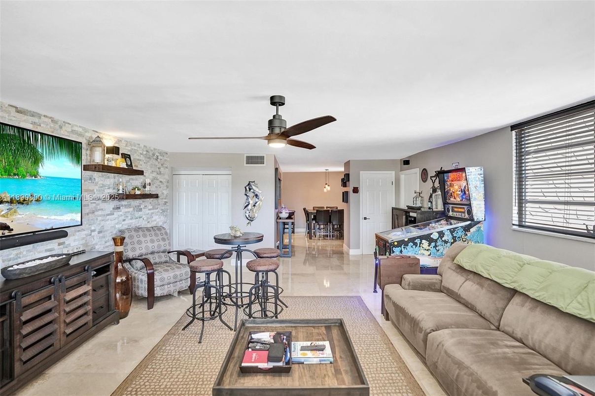Interior, Living room, Stone Walls