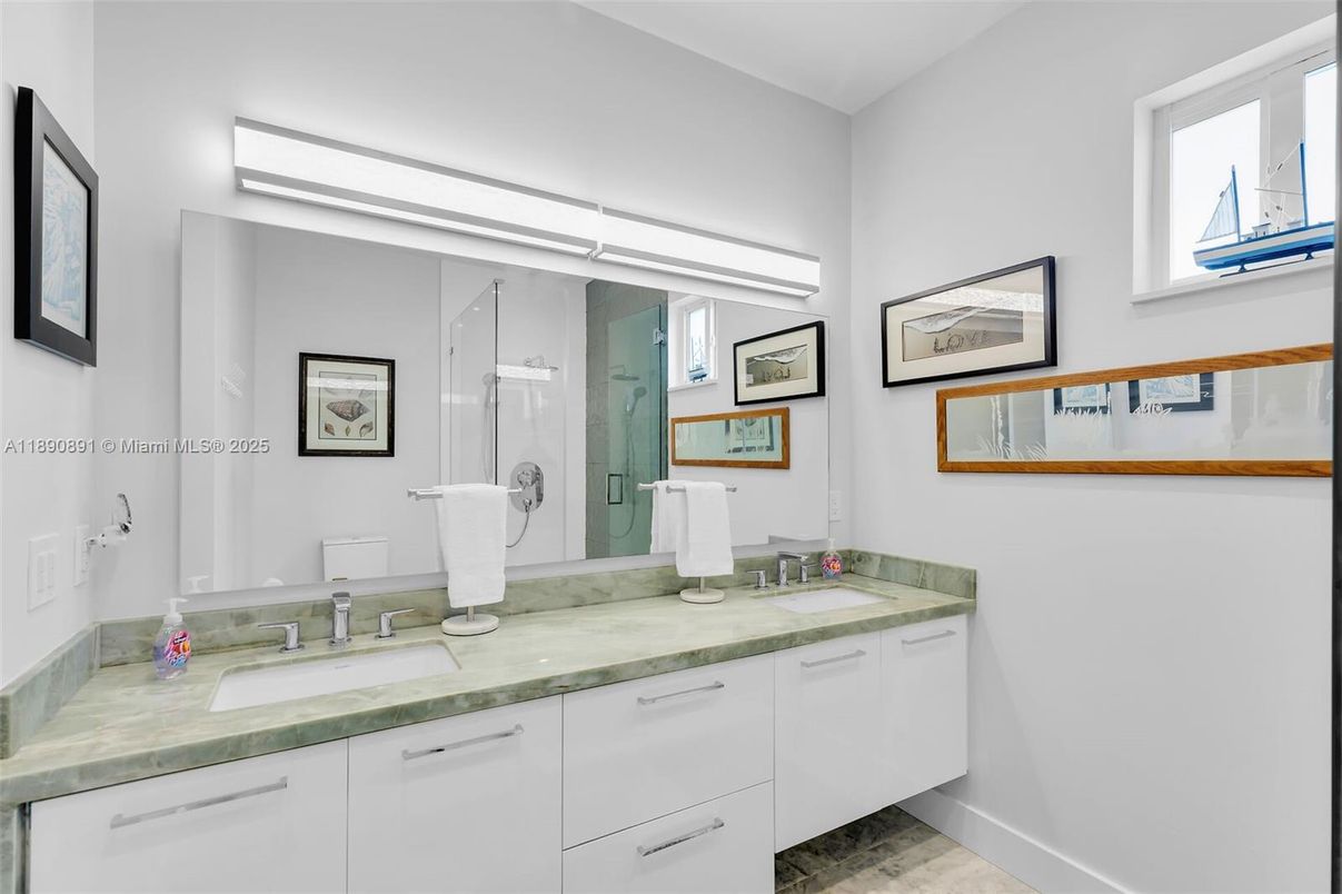 Bathroom, Dual Sink Vanities, Glass Shower, Interior