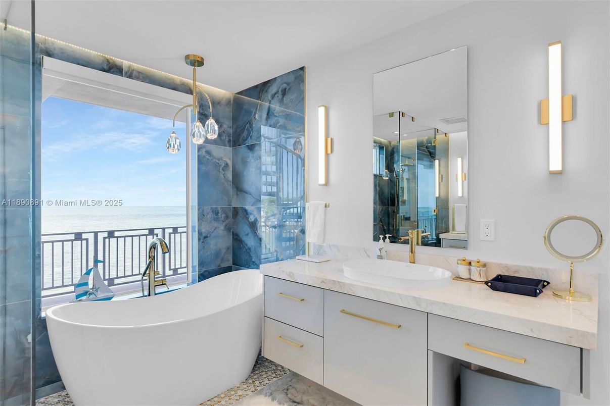 Bathroom, Dual Sink Vanities, Free Standing Baths, Interior, Marble, Marble Walls, Water