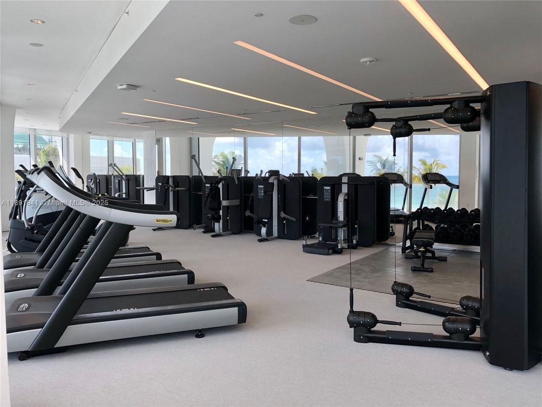 Fitness Equipment, Gym, Interior, Recessed Lighting