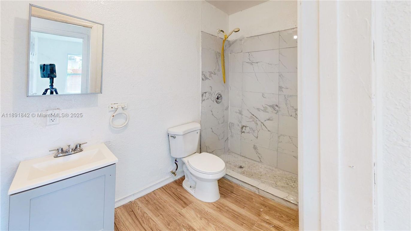 Bathroom, Interior, Marble Walls, Wood Texture Flooring