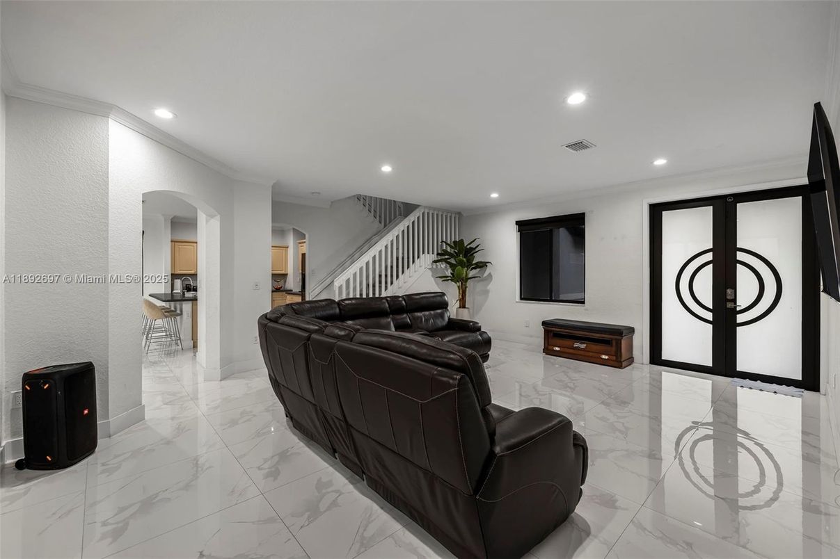 Home Theatre Room, Interior, Marble, Recessed Lighting, Theatre Room