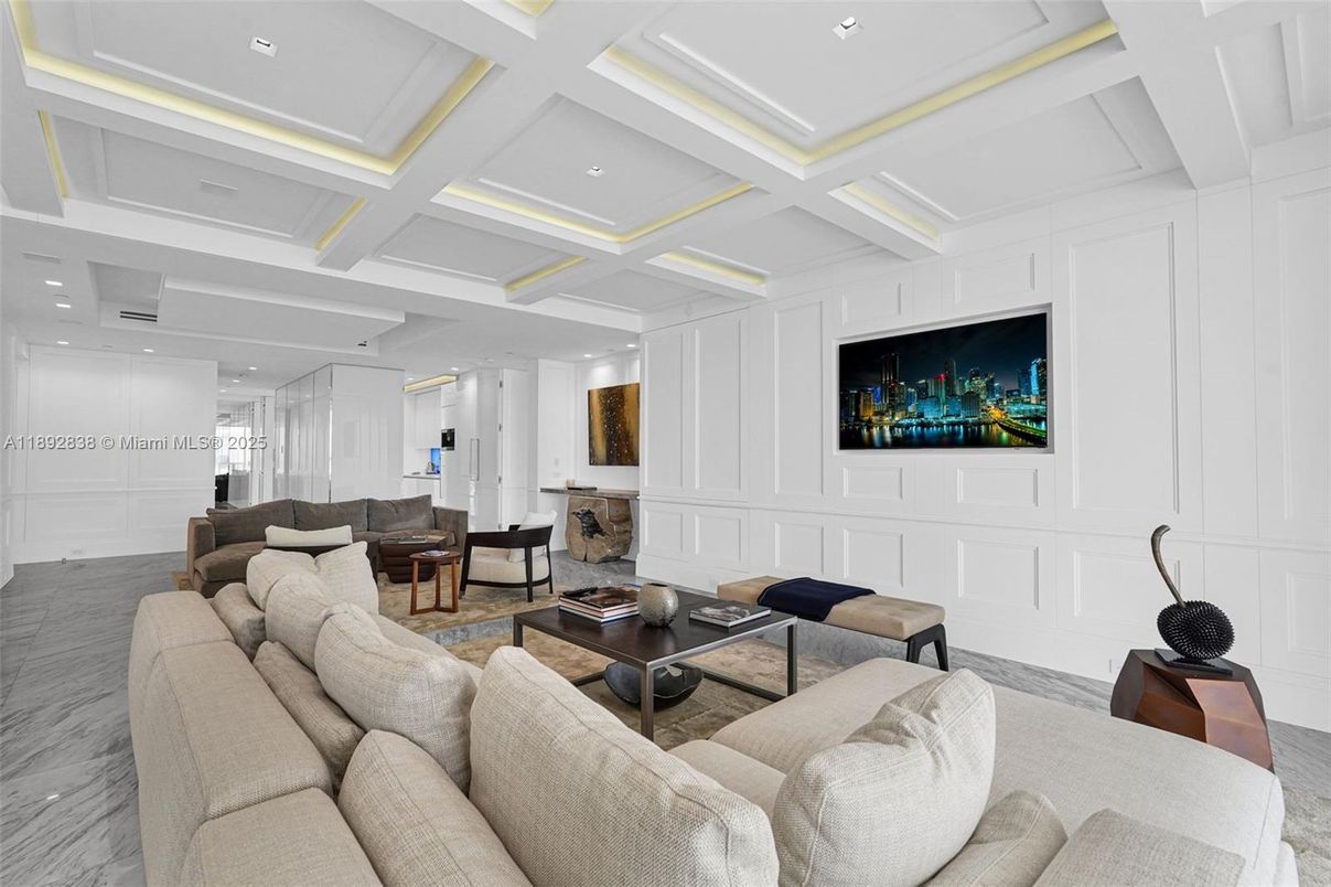 Interior, Living room, Recessed Lighting