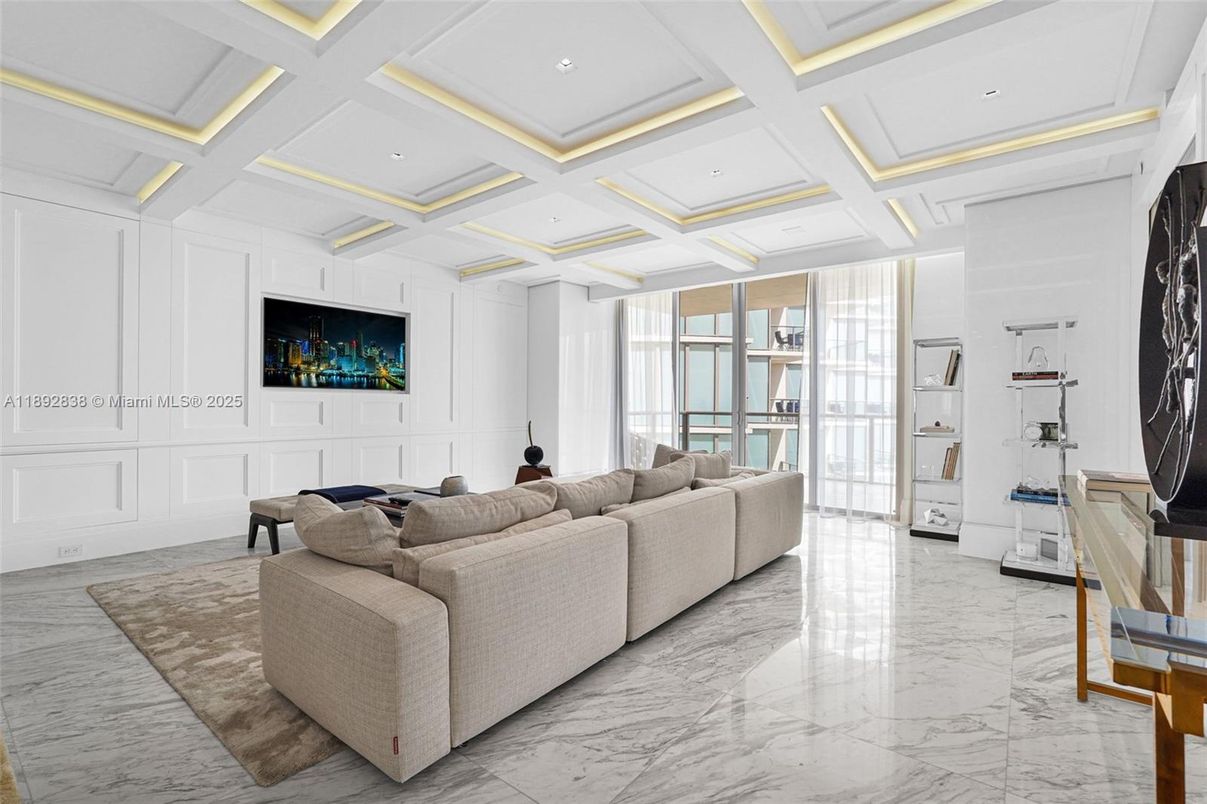 Interior, Living room, Marble, Recessed Lighting