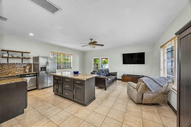 Interior, Kitchen, Living room, Recessed Lighting, Stainless Steel Appliances