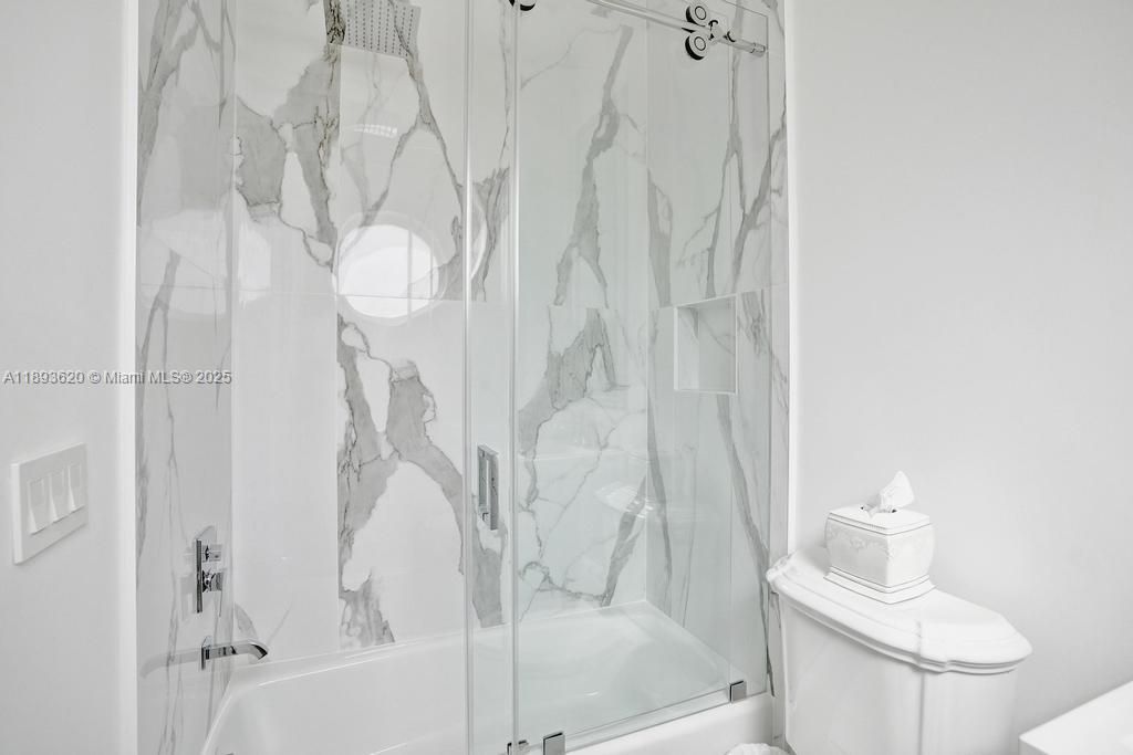Bathroom, Glass Shower, Interior, Marble Walls