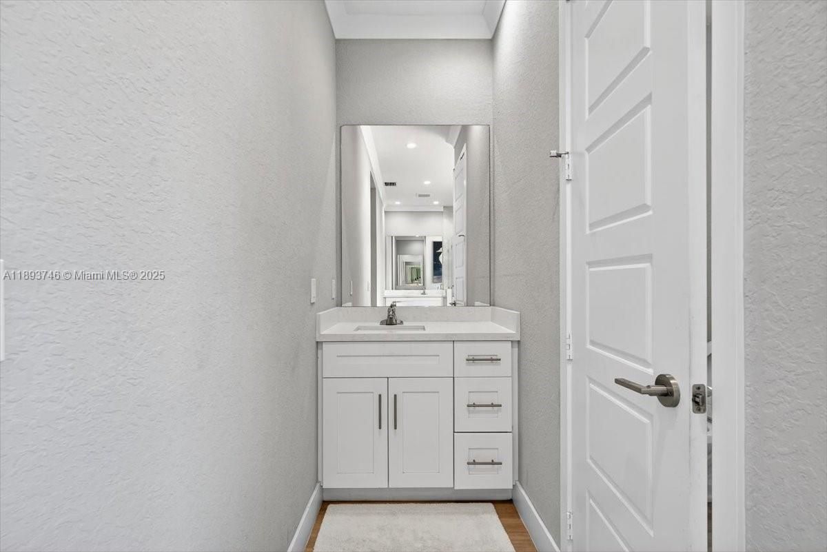 Bathroom, Interior, Recessed Lighting, Wood Texture Flooring