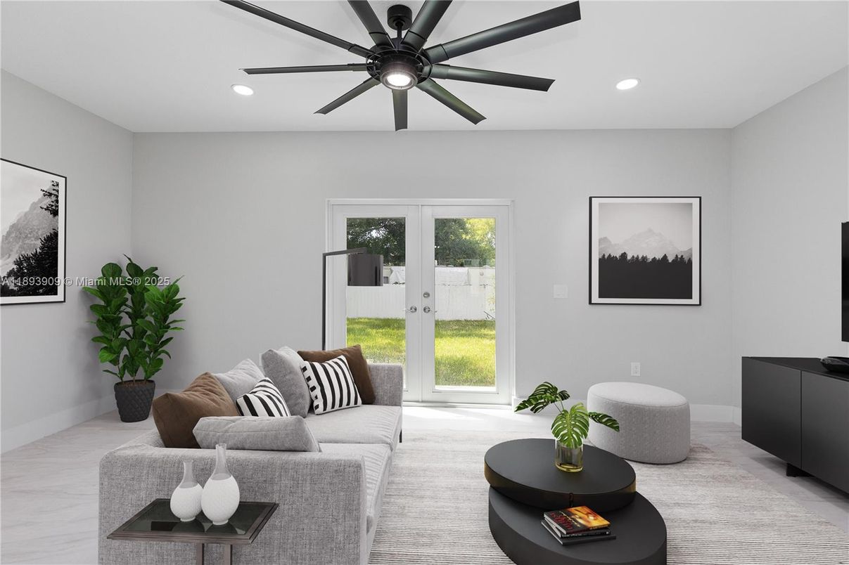 Interior, Living room, Recessed Lighting